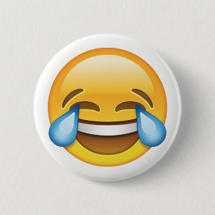 Laughing Gråtande Tårar av Joy emoji Knapp