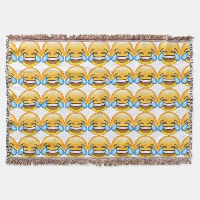Laughing Gråtande Tårar av Joy emoji Mysfilt (Framsidan)