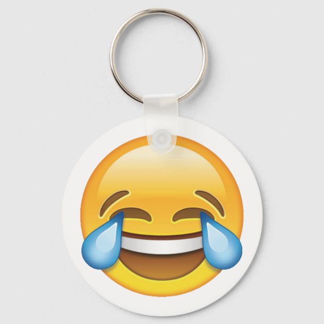 Laughing Gråtande Tårar av Joy emoji Nyckelring (Framsida)