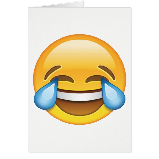 Laughing Gråtande Tårar av Joy emoji OBS Kort (Framsidan)