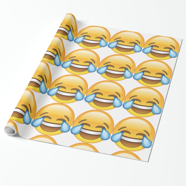 Laughing Gråtande Tårar av Joy emoji Presentpapper (Utrullad)