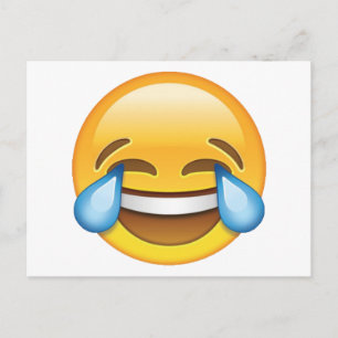 Laughing Gråtande Tårar av Joy emoji Vykort