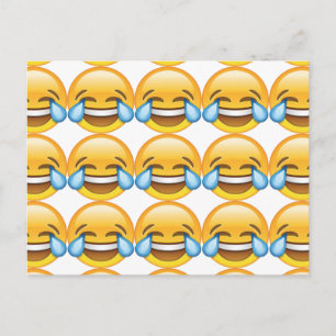 Laughing Gråtande Tårar av Joy emoji Vykort