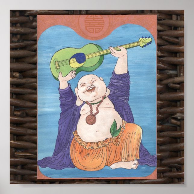Laughing Guitar Gud Poster (Framsidan)