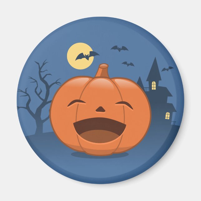Laughing Halloween Pumpkin Magnet (Framsidan)