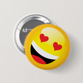 Laughing Heart Ögon Kawaii Emoji Knapp