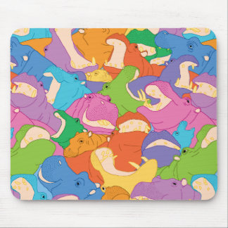 Laughing Hippos - bright colours Musmatta