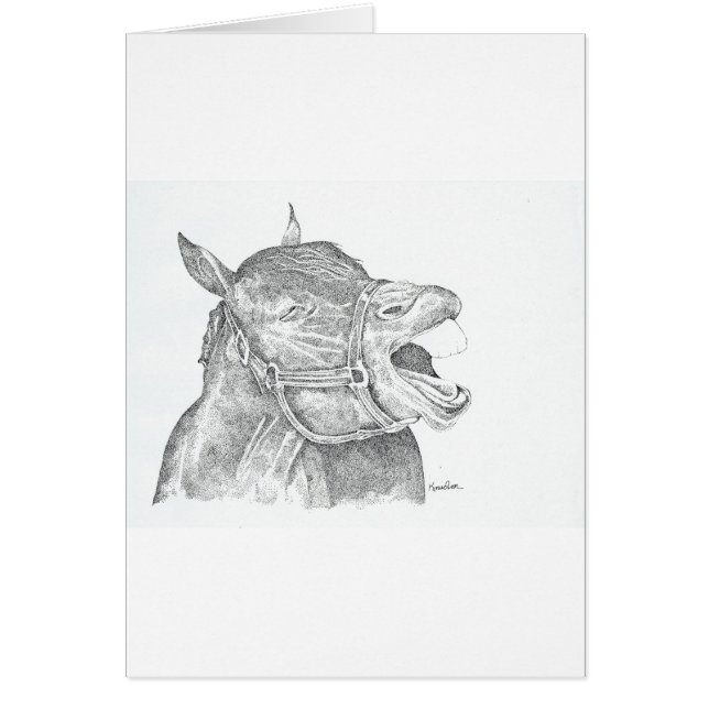 Laughing Horse Hälsningskort (Framsidan)