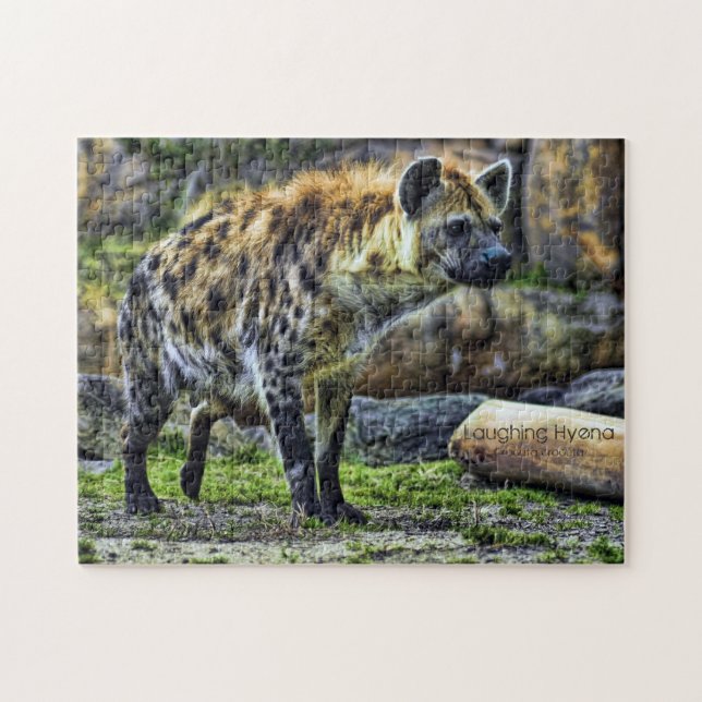 Laughing hyena [Jigszawa puzzle: 252P] Pussel (Horisontell)
