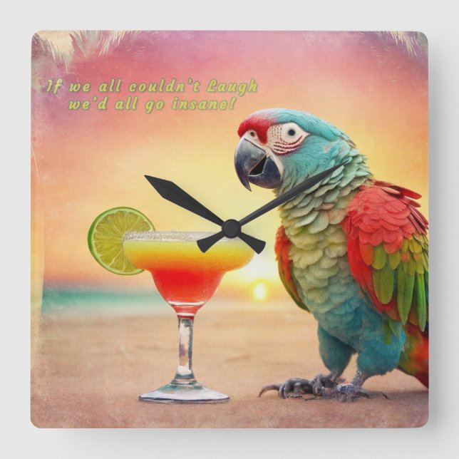 Laughing Inš - Fyrkantig Klocka (Framsida)