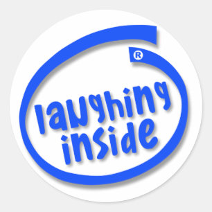 Laughing Inside Runt Klistermärke