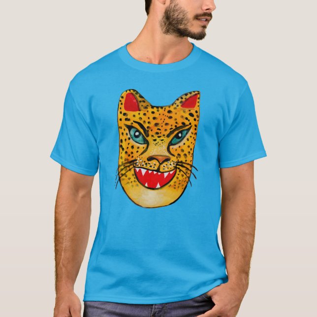 Laughing Jaguar Watercolor T-Shirt (Framsida)