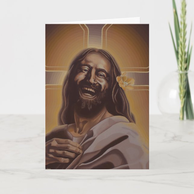 Laughing Jesus Card Helgkort (Framsida)