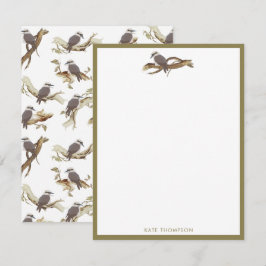 Laughing Kookaburra Australian Bird Eucalyptus Anteckningskort