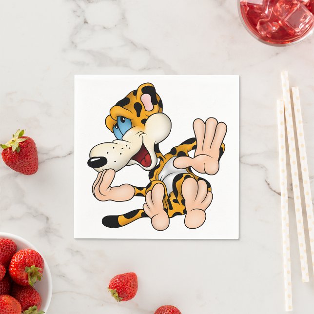 Laughing Leopard Papper Napkins Pappersservett (Skapare uppladdad)
