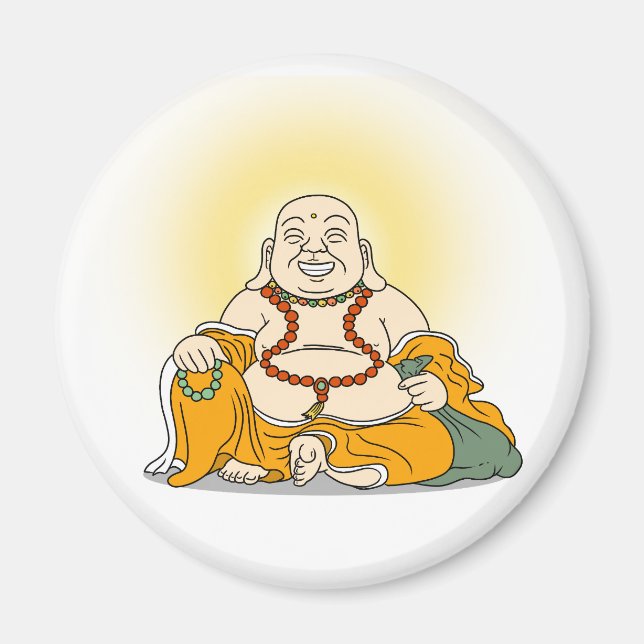 Laughing Maitreya Buddha magnet (Framsidan)