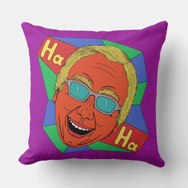 Laughing Man (Artist Self-Porträtt) Kudde (Framsida)