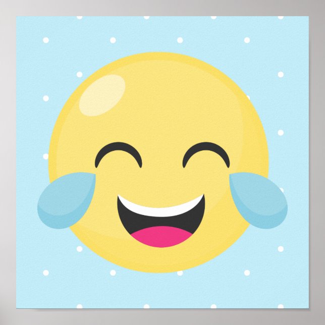 Laughing out Loud Emoji Dots Poster (Framsidan)