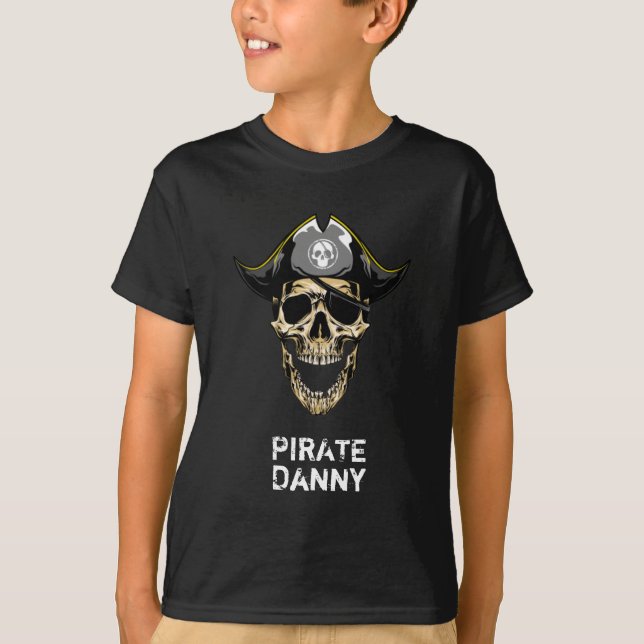 Laughing PIRAT SKULL T-Shirt (Framsida)