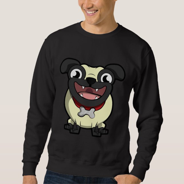 Laughing Pug Premium Scoop T-Shirt 468 Lång Ärmad Tröja (Framsida)