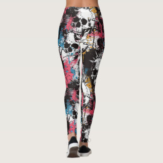 Laughing Punk Sten Skull Leggings - Coola & Roligt