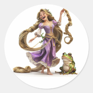 Laughing Rapunzel Runt Klistermärke
