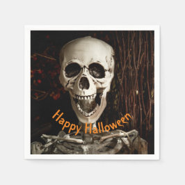 Laughing Skeleton Halloween Papper Pappersservett