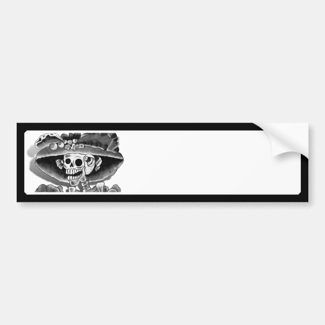 Laughing Skeleton Woman Bildekal (Framsidan)