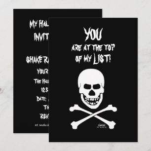 Laughing Skull Scary Funny Halloween Party Inbjudningar