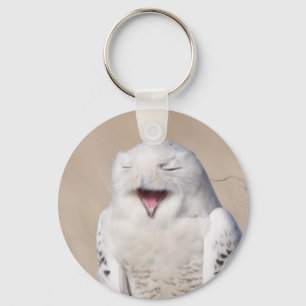 Laughing Snowy Uggla Nyckelring