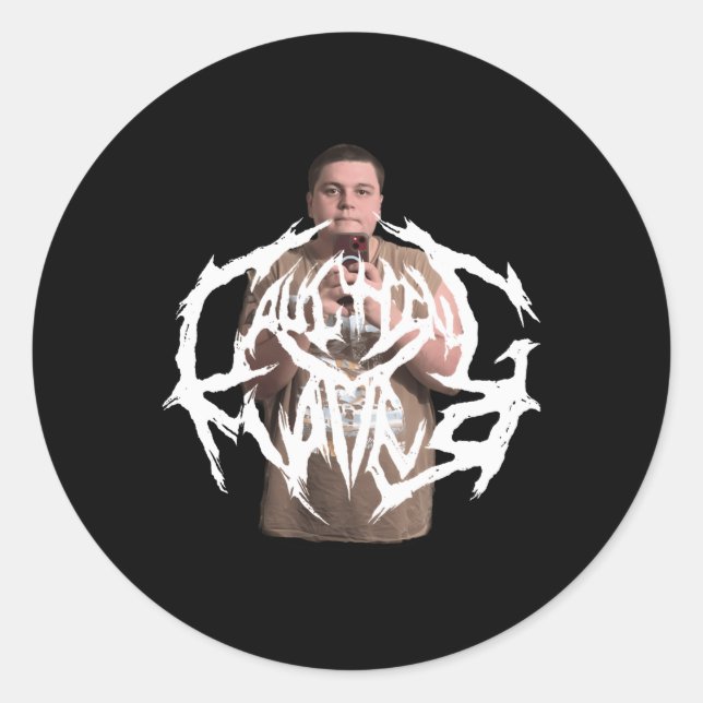 Laughing Sticker Runt Klistermärke (Framsida)
