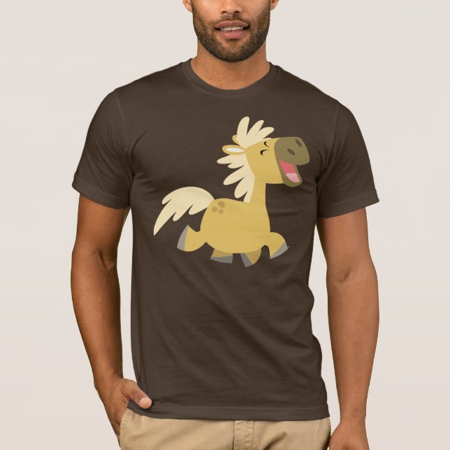 Laughing Tecknad Pony T-shirt (Framsida)