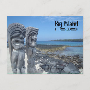 Laughing tikis Hawaii Big Island-vykort Vykort