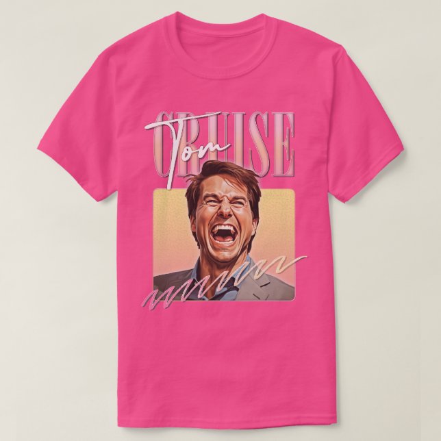 Laughing Tom Cruise Fläkt Art Meme Design T Shirt (Design framsida)