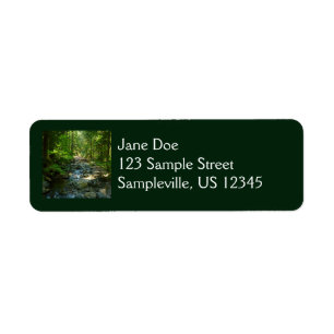 Laughingwater Creek vid Mount Rainier National Par Returadress Etikett