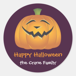 Laughlly pumpkin anpassningsbar Halloween-presente Runt Klistermärke