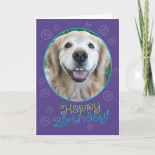 Laughny Golden Retriever Birthday Card Kort