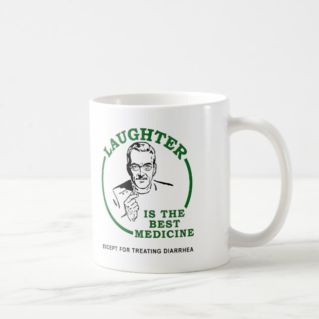 Laughter den roliga muggen för diarrémedicin kaffemugg (Höger)