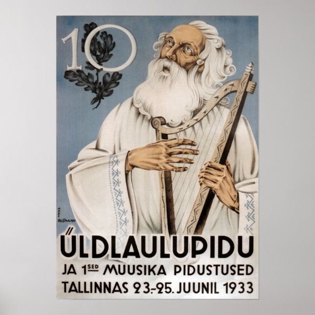 Laulupidu, Vanamuine Poster 1933 (Framsidan)