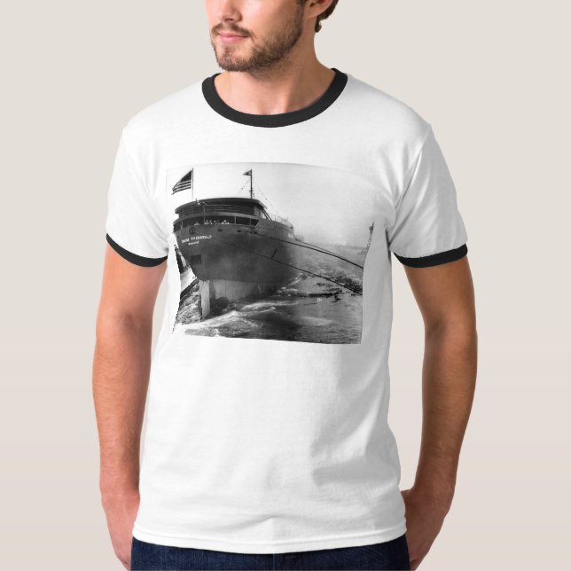 Launching of the Edmund Fitzgerald  6-8-1958 (#3) T Shirt (Framsida)