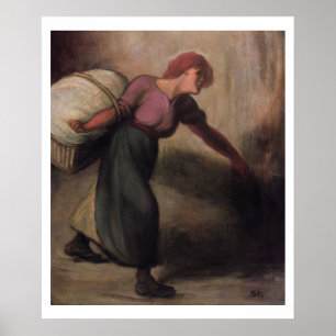 Laundressen, 1894 (olja på kanfas) poster