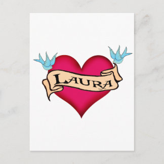 Laura - Anpassningsbar Heart Tattoo T-shirts & Gif Vykort