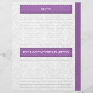 Laura Gristället - Lila Grått Damask Recipe Pages