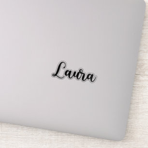 Laura Namn - Handskriftlig Calligraphy Klistermärken