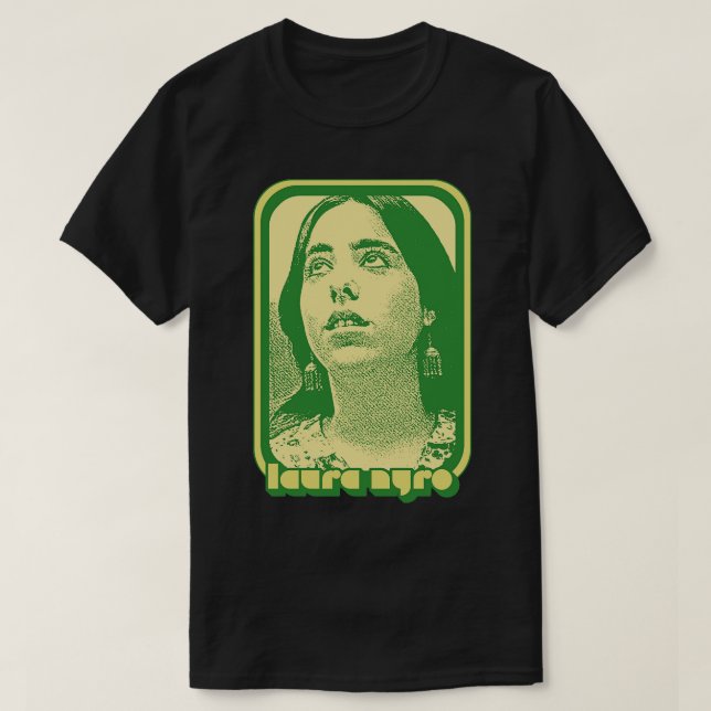 Laura Nyro Retro 70-talet Stil Fläkt Art Design T Shirt (Design framsida)