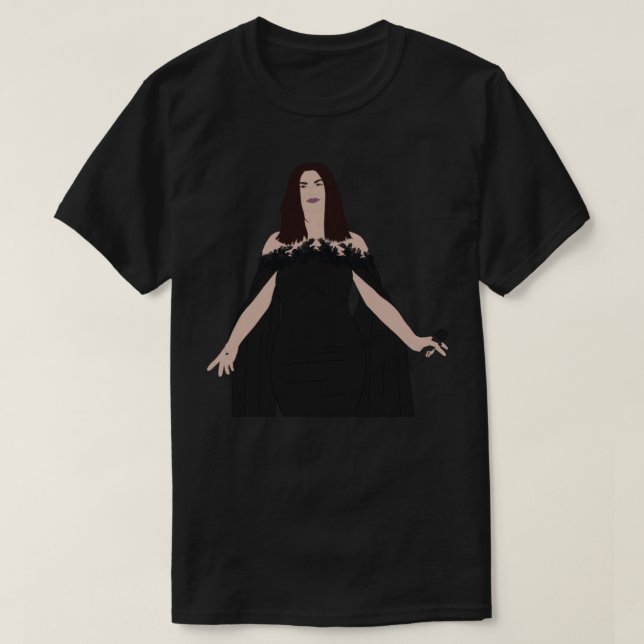 Laura Pausini - Black Dress Sticker T Shirt (Design framsida)
