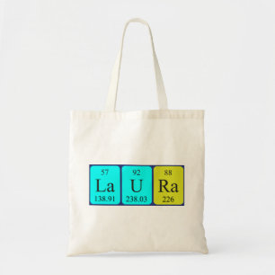 Laura Periote bord namn tote bag Tygkasse