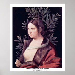 Laura (Porträtt av en ung kvinna) av Giorgione Poster
