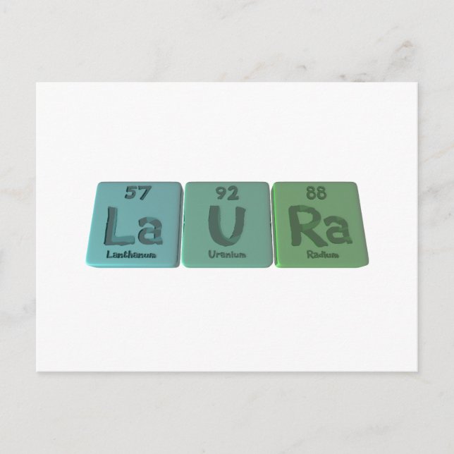 Laura  som Lanthanum Uranium Radium Vykort (Framsida)