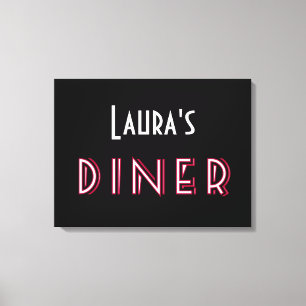 Laura's Art Deco Middag Sign Canvastryck